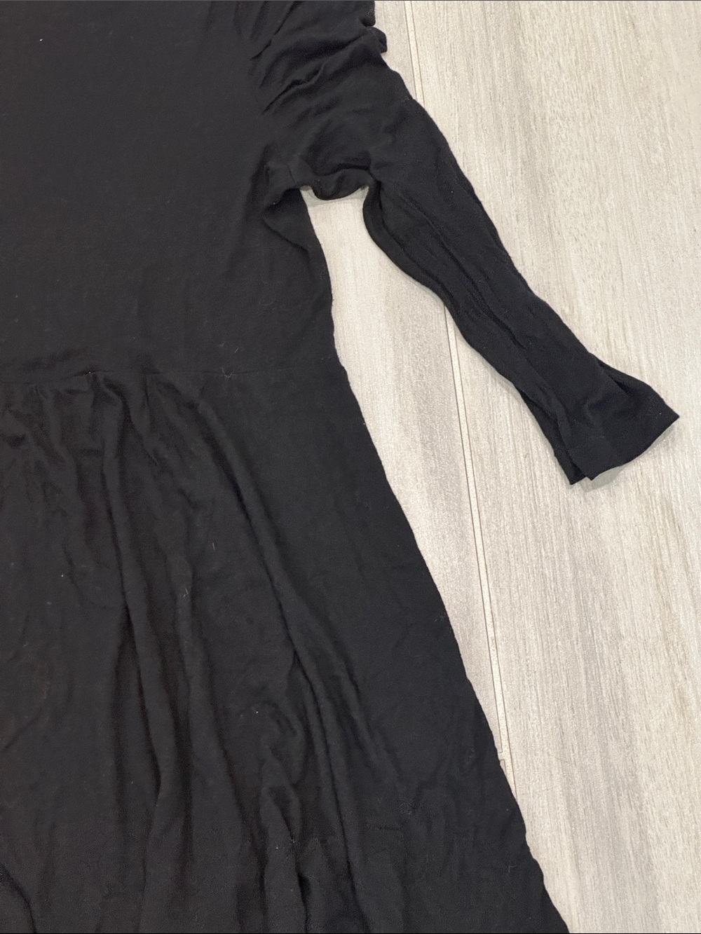 Free People XS Black 3/4 Sleeve Tunic with Button-Front Detail - Picture 11 of 12